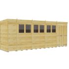 Holt 18' x 10' Double Door Shiplap Pressure Treated Modular Pent Shed