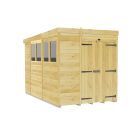 Holt 6' x 10' Double Door Shiplap Pressure Treated Modular Pent Shed