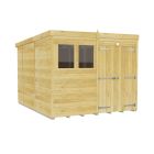 Holt 8' x 10' Double Door Shiplap Pressure Treated Modular Pent Shed