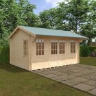 Redlands 16' x 12' Valhalla Log Cabin - 44mm