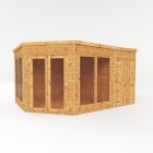 Mercia 13' x 9' Chelsea Deluxe Corner Summer House With Side Shed