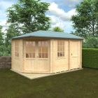 Redlands 4.2m x 3m Swinley Corner Log Cabin