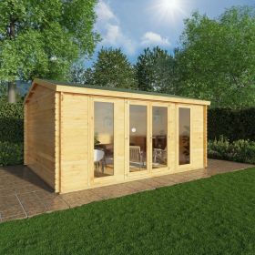 Adley 5m x 4m Bravo Home Office Log Cabin - 28mm