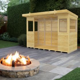 Holt 10' x 4' Pressure Treated Outdoor Kitchen Barbecue Shelter