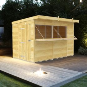 Holt 10' x 6' Pressure Treated Shiplap Garden Bar Shed With Serving Hatch