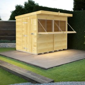 Holt 8' x 6' Pressure Treated Shiplap Garden Bar Shed With Serving Hatch