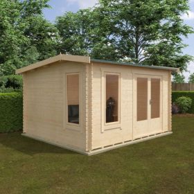 Redlands 3.6m x 3m Merion Log Cabin - 28mm