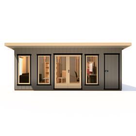 Loxley 20' x 8' Wembley Insulated Garden Room With Side Shed