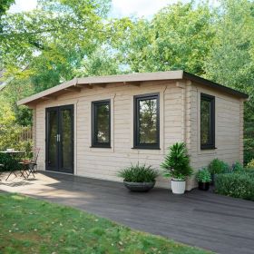 Oren 10' x 18' Marquess Log Cabin - 44mm