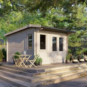 Oren 12' x 14' Duke Log Cabin - 28mm