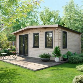 Oren 14' x 16' Marquess Log Cabin - 44mm