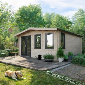 Oren 18' x 16' Marquess Log Cabin - 44mm