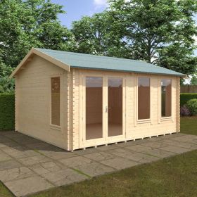 Redlands 16' x 14' Troon Log Cabin - 44mm