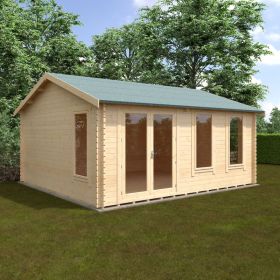 Redlands 18' x 16' Troon Log Cabin - 44mm