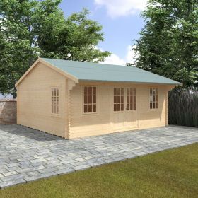 Redlands 20' x 18' Valhalla Log Cabin - 44mm