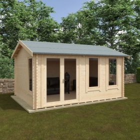 Redlands 16' x 12' Troon Log Cabin - 44mm