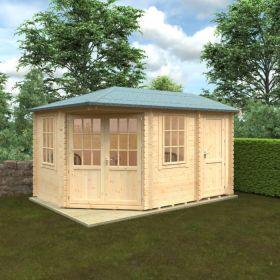 Redlands 4.2m x 3m Swinley Corner Log Cabin