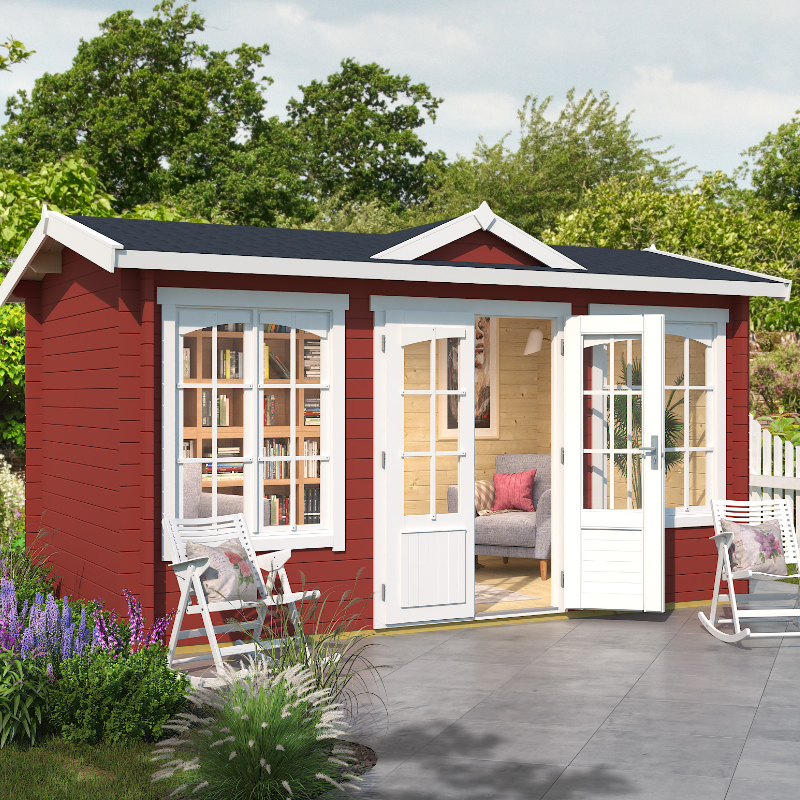 Greenway 4m X 2.5m Hamsterley Log Cabin - 44mm