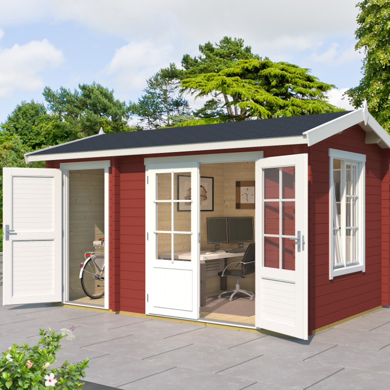 Greenway 3.9m X 2.4m Alice Log Cabin - 44mm