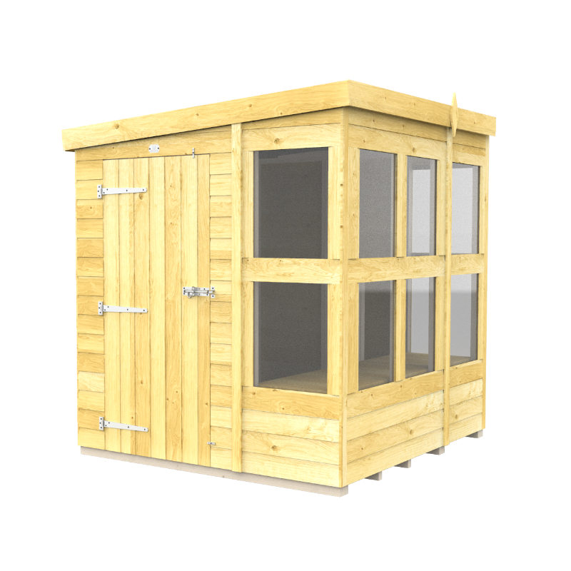 Holt 6' x 6' Pressure Treated Shiplap Modular Pent Potting Shed-90590