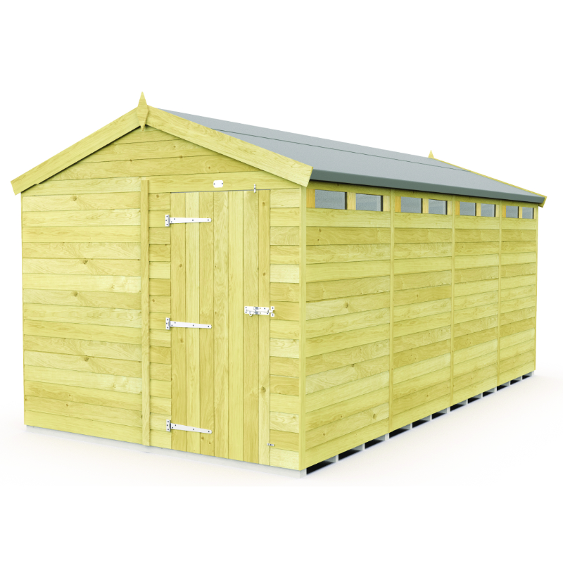 Holt 8' x 16' Pressure Treated Shiplap Modular Apex Security Shed from Cabins.co.uk