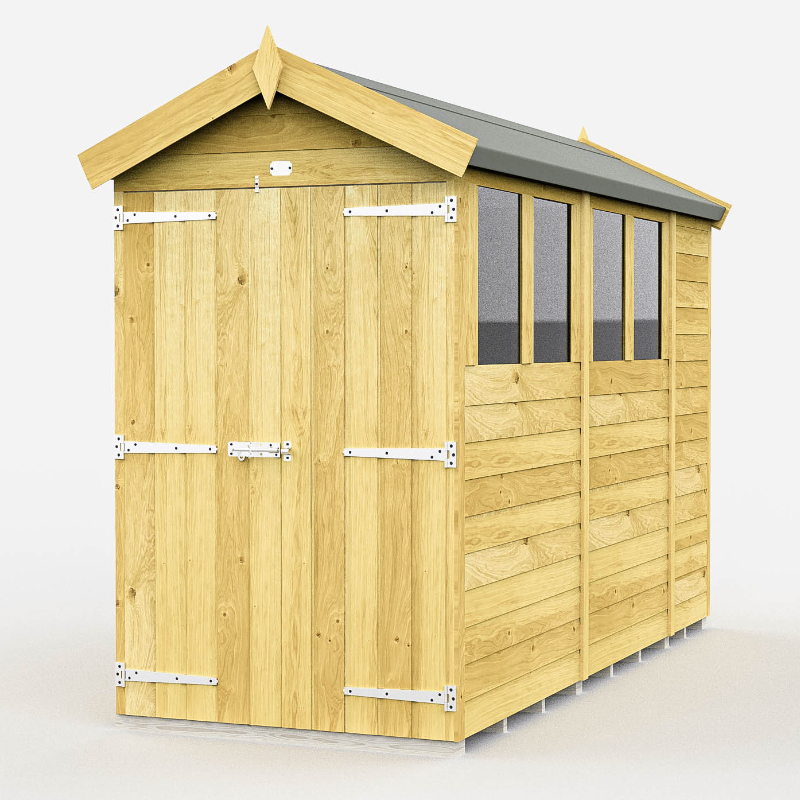 Photos - Inventory Storage & Arrangement Holt 4' x 11' Double Door Shiplap Pressure Treated Modular Apex Shed 4X11AFFD