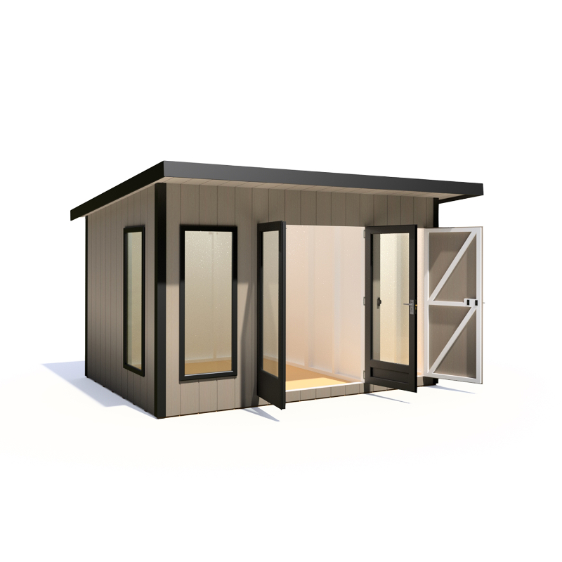 Loxley 12' X 8' Wembley Insulated Garden Room With Side Shed