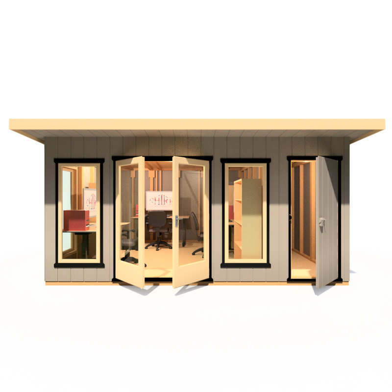 Loxley 16' x 12' Wembley Insulated Garden Room With Side Shed