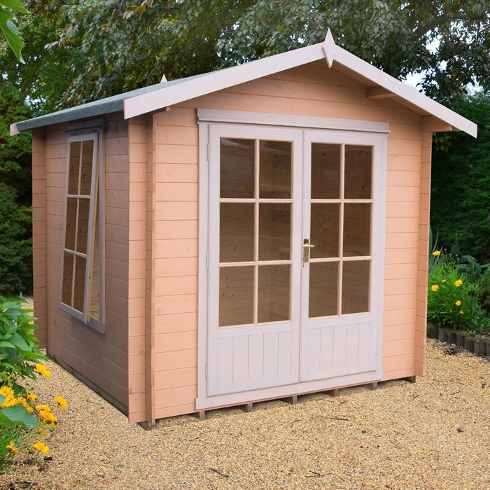 Shire Barnsdale Log Cabin - 9ft x 9ft, Brown
