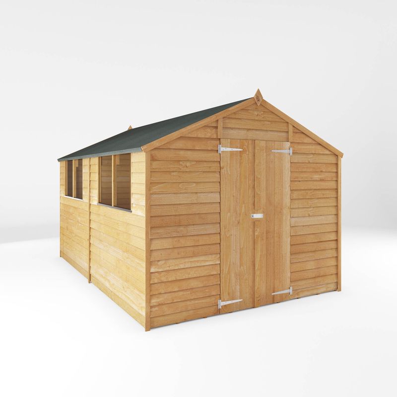 Mercia 8' x 12' Double Door Overlap Apex Shed from Cabins.co.uk