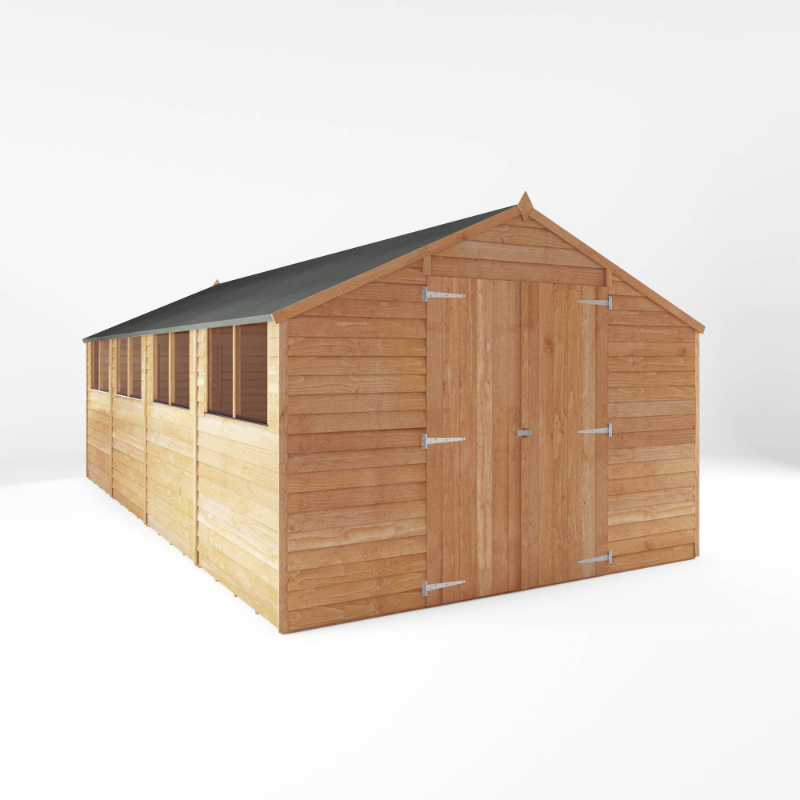 Mercia 10' x 20' Double Door Overlap Apex Shed from Cabins.co.uk