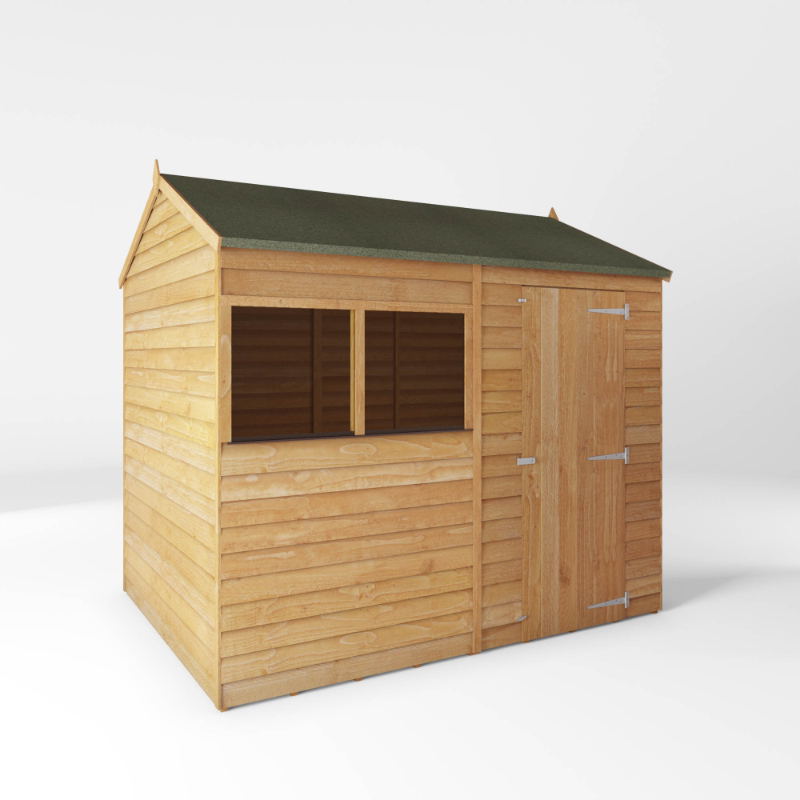 Mercia 8' x 6' Overlap Reverse Apex Shed from Cabins.co.uk