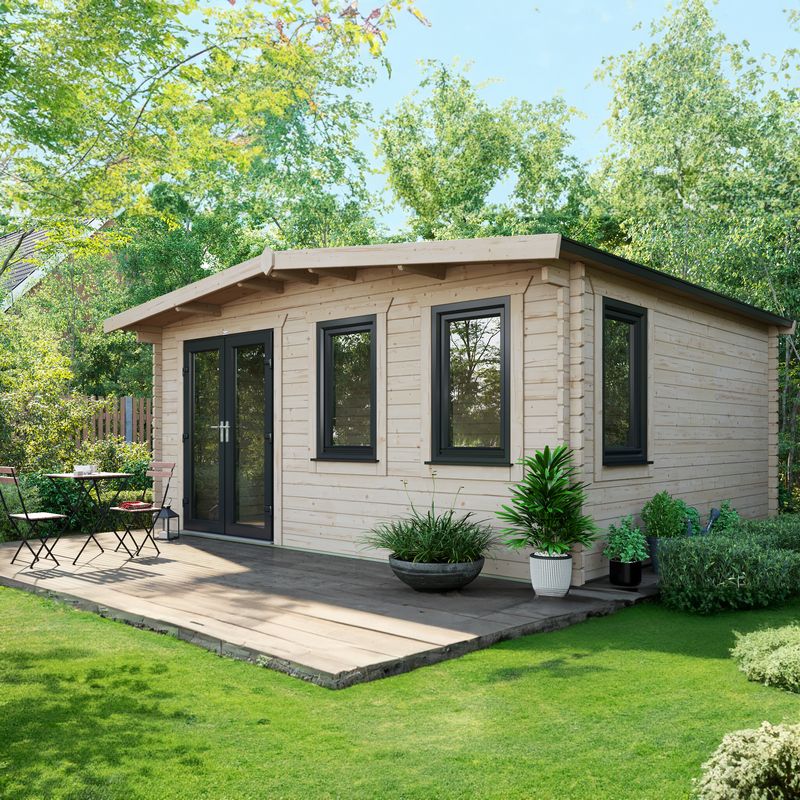 Oren 14' x 16' Marquess Log Cabin - 44mm from Cabins.co.uk