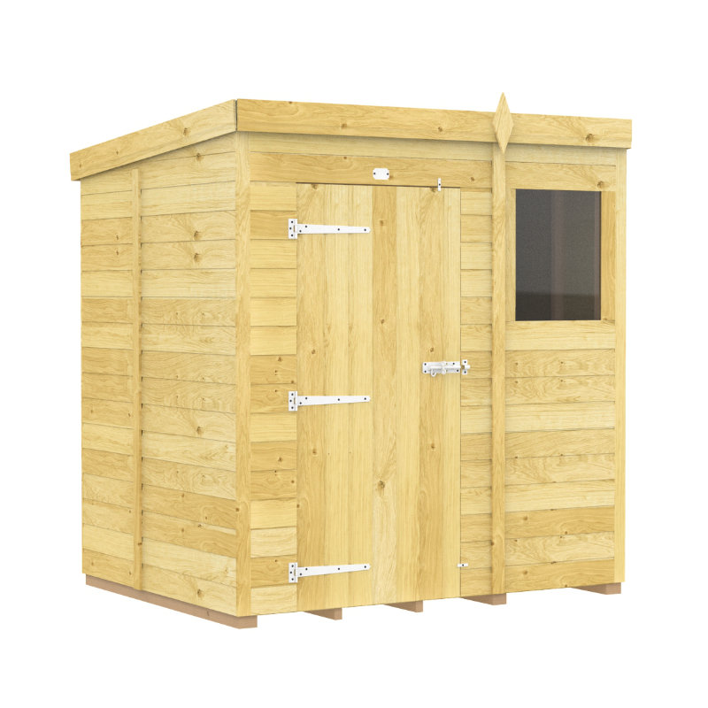 Holt 6' x 5' Pressure Treated Shiplap Modular Pent Shed at Cabins.co.uk