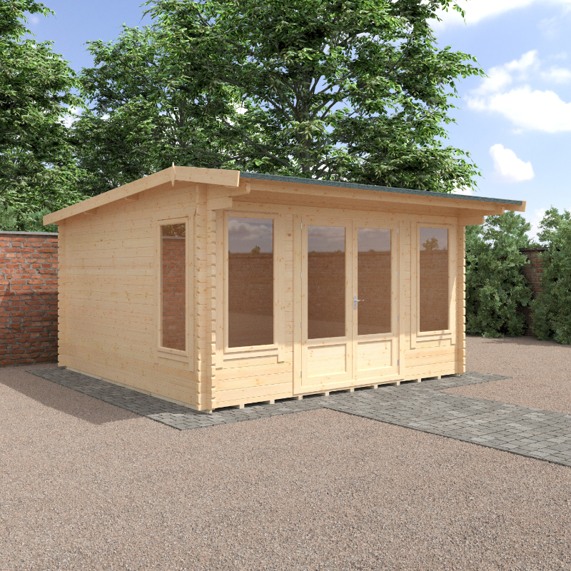 Redlands 14' x 14' Birkdale Log Cabin - 44mm from Cabins.co.uk